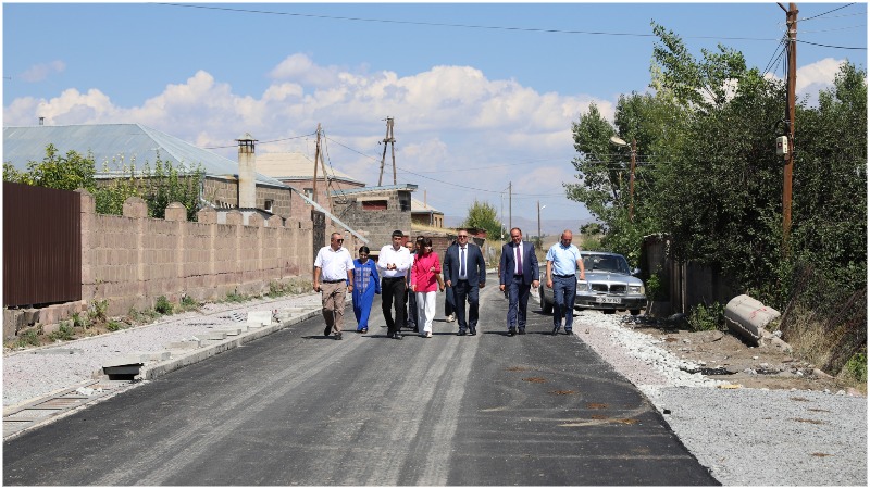 Ոսկեհասկում դիտարկվել են սուբվենցիոն ծրագրով իրականացված ասֆալտապատման աշխատանքները
