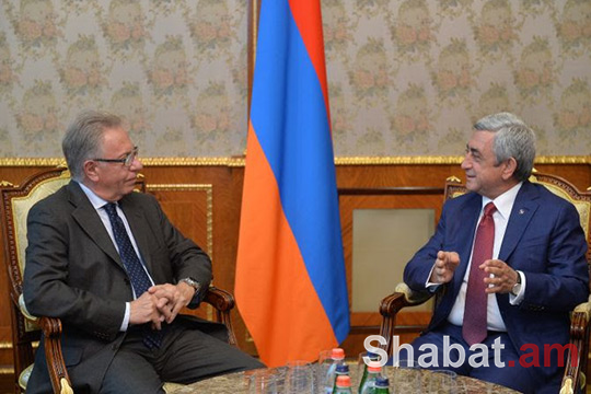 Սերժ Սարգսյանն ընդունել է Վենետիկի հանձնաժողովի նախագահին