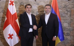 Ալեն Սիմոնյանը հանդիպում է ունեցել Վրաստանի խորհրդարանի նախագահ Շալվա Պապու...