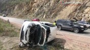 60-ամյա վարորդը «Honda»-ով դուրս է եկել երթևեկելի գոտուց, բախվել հողաթմբին և կողաշրջվել